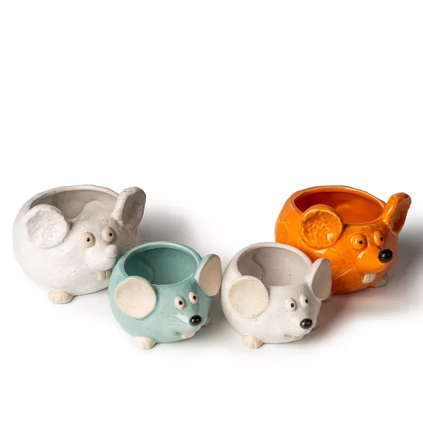 মাউস-আকৃতির সিরামিক মোমবাতি ধারক
