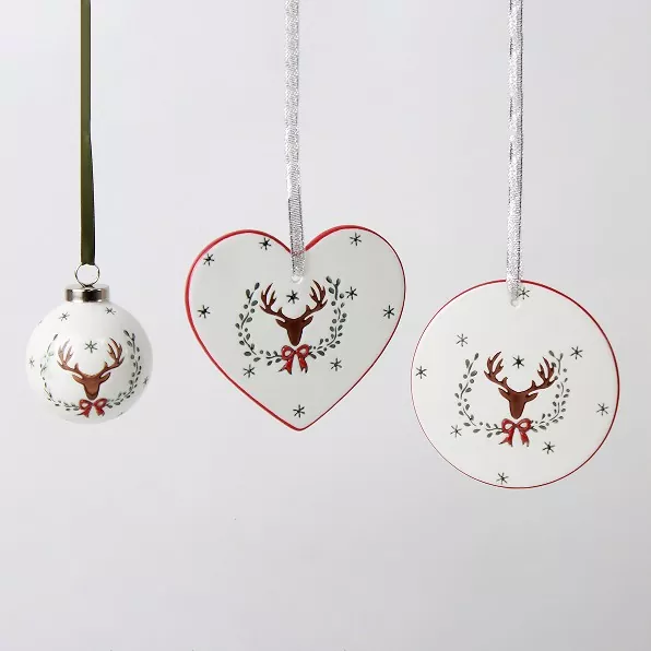 অনন্য হস্তনির্মিত সিরামিক ক্রিসমাস ট্রি সজ্জা